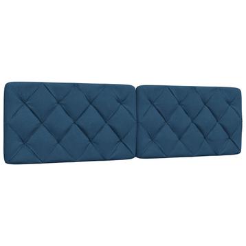 vidaXL Hoofdbordkussen 180 cm stof blauw, Verzenden