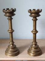 Chandelier (2) - Laiton - Candélabre gothique d’église, Antiquités & Art