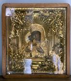 Icône - Notre-Dame de Vladimir - Bois, Laiton, Antiek en Kunst, Kunst | Niet-Westerse kunst