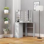 vidaXL Hoekkaptafel met LED 111x54x141,5 cm betongrijs, Verzenden, Nieuw