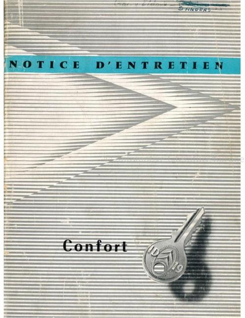 1959 CITROEN ID 19 CONFORT CONFORTINSTRUCTIEBOEKJE FRANS, Autos : Divers, Modes d'emploi & Notices d'utilisation