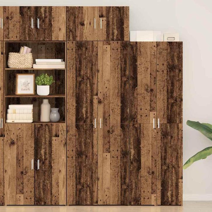 vidaXL Opbergkast Oud hout 70 x 42.5 x 225 cm Bewerkt hout, Huis en Inrichting, Kasten | Dressoirs, Nieuw, Verzenden