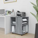 vidaXL Rolkast 60x53x72 cm bewerkt hout grijs sonoma eiken, Huis en Inrichting, Kasten | Overige, Verzenden, Nieuw