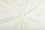 Fluweel stof gebroken wit stof - 10m rol - Velours stretch, Hobby en Vrije tijd, 200 cm of meer, Nieuw, Polyester, Ophalen of Verzenden