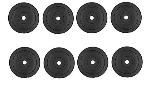 20 kg halterschijven set - ABS-kunststof & beton - 26 mm..., Sport en Fitness, Fitnessmaterialen, Nieuw, Ophalen of Verzenden