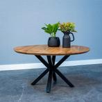 Salontafel Mangohout Tess Rond 90 cm, Huis en Inrichting, Tafels | Salontafels, Verzenden, Rond, Nieuw, Industriële meubels