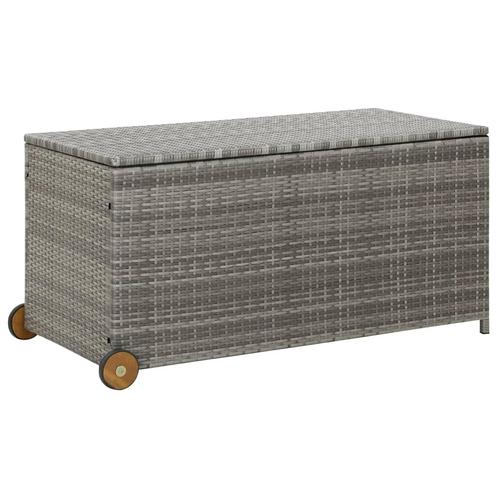 vidaXL Tuinbox 120x65x61 cm poly rattan lichtgrijs, Tuin en Terras, Bergingen en Tuinkasten, Nieuw, Verzenden