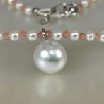 Zonder Minimumprijs - Halsketting Zilver Parel - Parel -, Handtassen en Accessoires, Kettingen, Nieuw