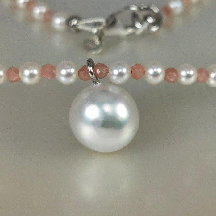 Zonder Minimumprijs - Halsketting Zilver Parel - Parel -, Handtassen en Accessoires, Kettingen