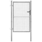 vidaXL Poort 105x175 cm gegalvaniseerd staal zilverkleurig, Tuin en Terras, Verzenden, Nieuw