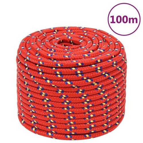 vidaXL Boottouw 14 mm 100 m polypropyleen rood, Doe-het-zelf en Bouw, IJzerwaren en Bevestigingsmiddelen, Nieuw, Verzenden