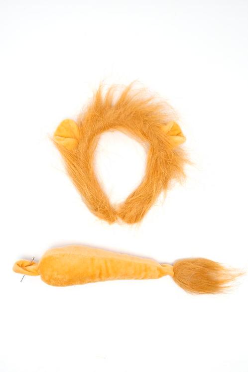 Leeuw Haarband Oren Staart Diadeem Set Donkerbruin Oortjes L, Kleding | Dames, Carnavalskleding en Feestkleding, Nieuw, Ophalen of Verzenden