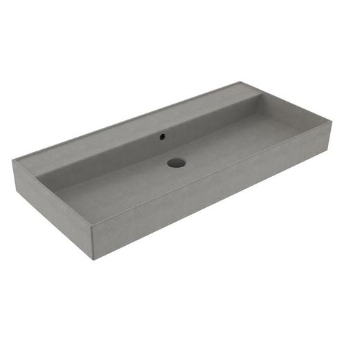 Wastafel Sanilux Edge Keramiek 100 0 Kraangaten Warm Beton, Doe-het-zelf en Bouw, Sanitair, Overige typen, Nieuw, Ophalen of Verzenden