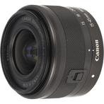 Canon EF-M 15-45mm f/3.5-6.3 IS STM zwart occasion, Zo goed als nieuw, Verzenden