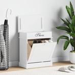 vidaXL Schoenenkast 50x28x58 cm paulowniahout wit, Verzenden, Nieuw