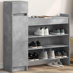 vidaXL Schoenenkast 100,5x28x100 cm bewerkt hout betongrijs, Verzenden, Nieuw