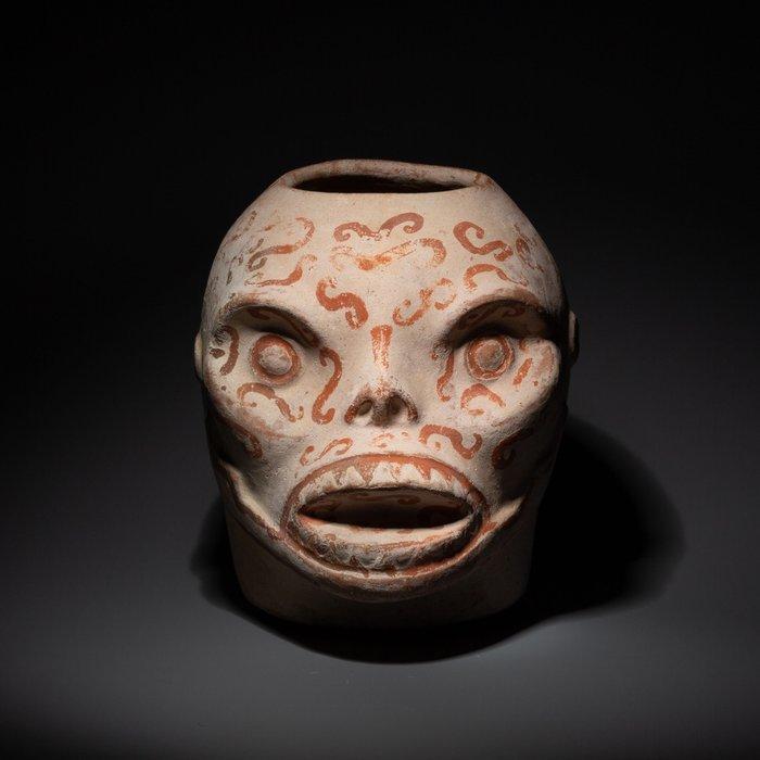 Moche, Peru Terracotta Schedelvormige kom. 200 - 600 n.Chr., Verzamelen, Mineralen en Fossielen