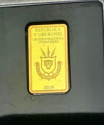 Burundi. 100 Francs 2019 Zeus , oro ,999 (Zonder