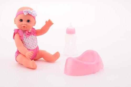 2dekans | Baby Rose drink- en plaspop 25cm - Babypop, Kinderen en Baby's, Speelgoed | Overig, Ophalen of Verzenden