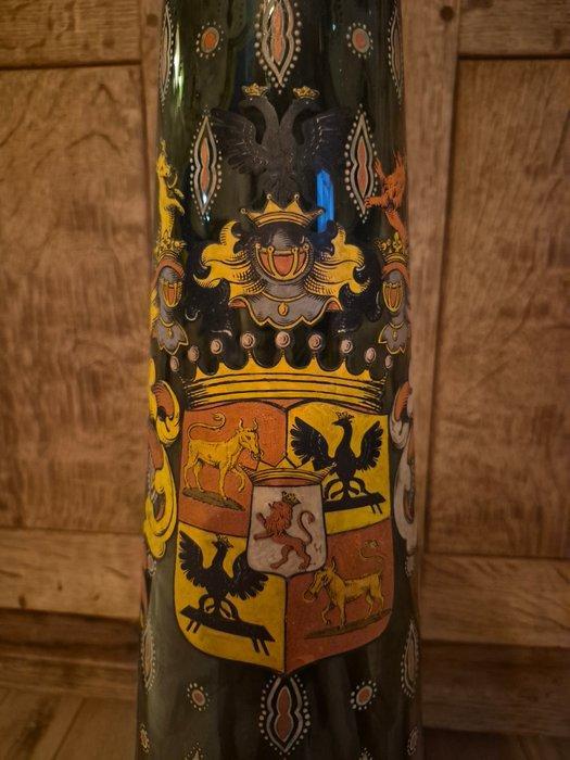 Kroes - Glas, Tin, Emaille - Prachtig ceremonieel glas, Antiek en Kunst, Antiek | Glaswerk en Kristal