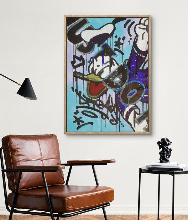 Omhie (1986) - Just do it - (Donald Duck & Nike / XL /, Antiek en Kunst, Kunst | Schilderijen | Modern