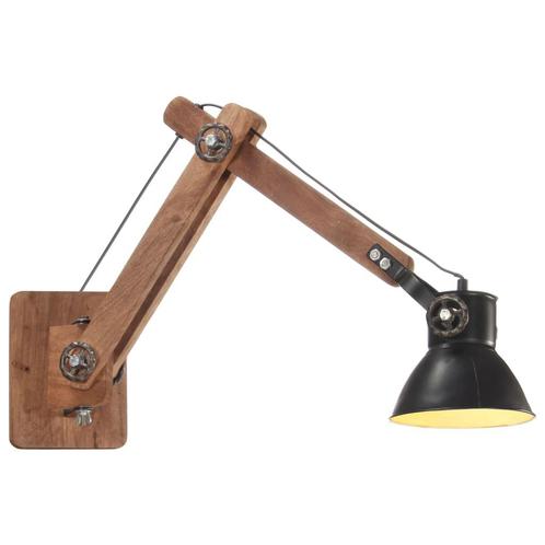 vidaXL Wandlamp industrieel rond E27 zwart, Huis en Inrichting, Lampen | Overige, Nieuw, Verzenden