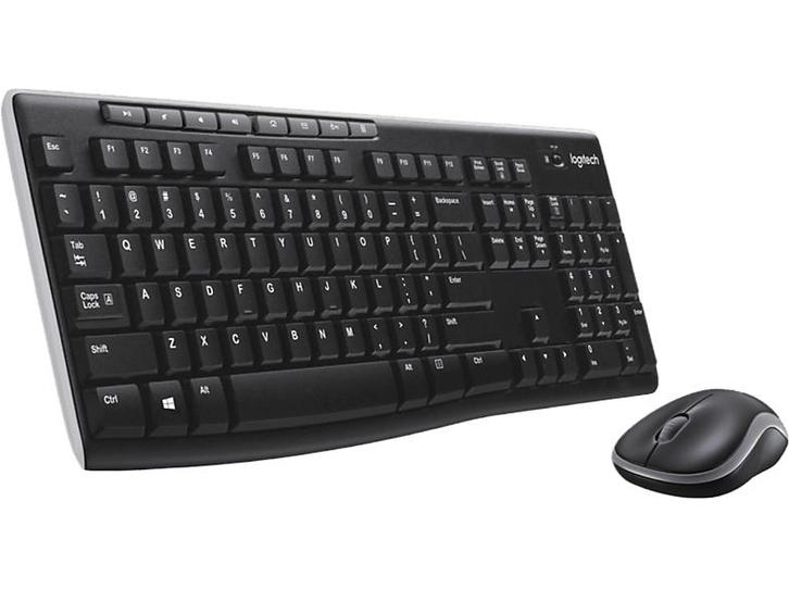 Logitech - Draadloos toetsenbord + muis - Azerty - Zwart, Computers en Software, Toetsenborden, Draadloos, Azerty, Nieuw, Verzenden