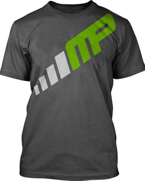 MusclePharm Turn It Up T-shirt Katoen Grijs, Kleding | Heren, Sportkleding, Grijs, Maat 56/58 (XL), Nieuw, Vechtsport, Verzenden