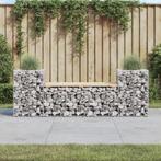vidaXL Tuinbank schanskorfontwerp 183x41x60,5 cm massief, Verzenden, Nieuw