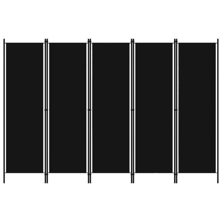 vidaXL Kamerscherm met 5 panelen 250x180 cm zwart, Huis en Inrichting, Woonaccessoires | Overige, Nieuw, Verzenden