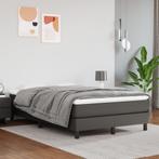 vidaXL Boxspring bed kunstleer grijs 120x200 cm, Verzenden