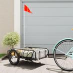 vidaXL Fietstrailer 126x63x34 cm ijzer zwart, Fietsen en Brommers, Fietsaccessoires | Aanhangwagens en Karren, Verzenden, Nieuw