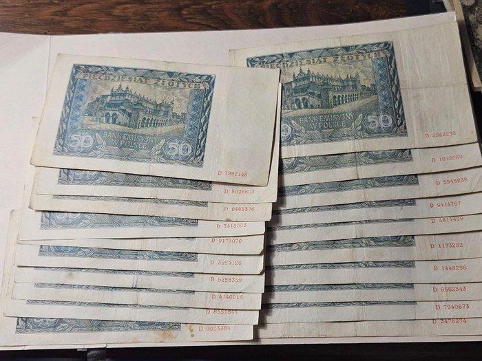 Polen. - 20 x 50 Zlotych - 1941 - Pick 102 (Zonder, Postzegels en Munten, Bankbiljetten | Europa | Niet-Eurobiljetten