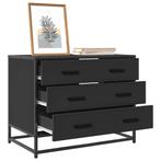 vidaXL Ladekast 70x41x56 cm bewerkt hout zwart, Verzenden, Nieuw