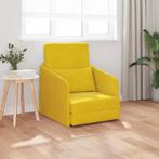 vidaXL Ligbed Sofa 2-in-1 Geel 65x80x83 cm Velours, Huis en Inrichting, Verzenden, Nieuw
