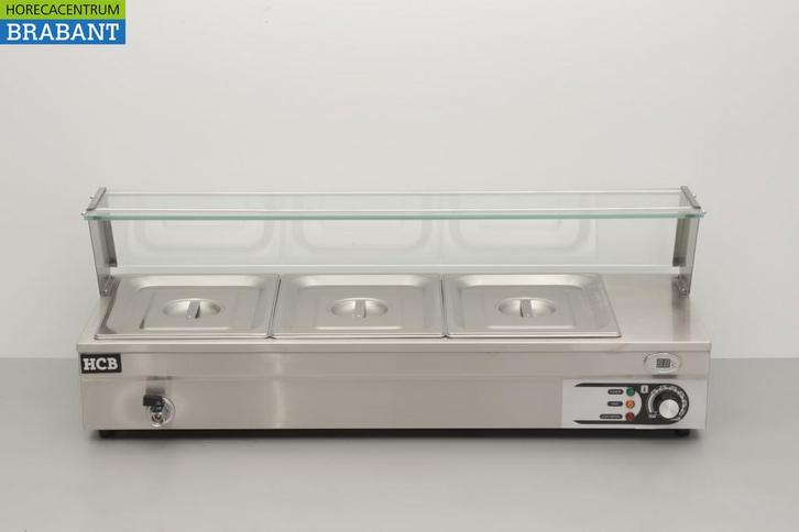 HCB RVS Bain marie 3 x 1/2 GN 95 cm 230V Horeca, Zakelijke goederen, Horeca | Keukenapparatuur, Ophalen of Verzenden
