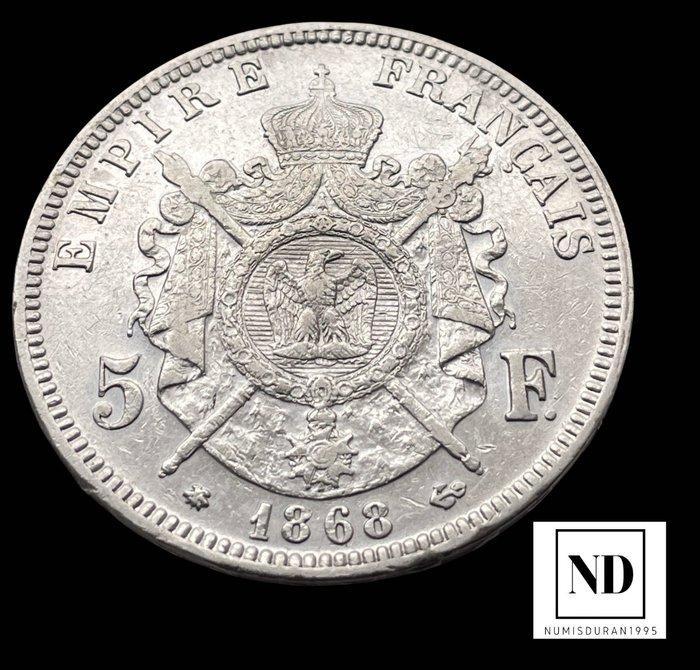 Frankrijk. Napoléon III. 5 Francs 1868 - París, Postzegels en Munten, Munten | Europa | Niet-Euromunten
