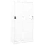 vidaXL Armoire de bureau et porte coulissante Blanc, Verzenden, Neuf