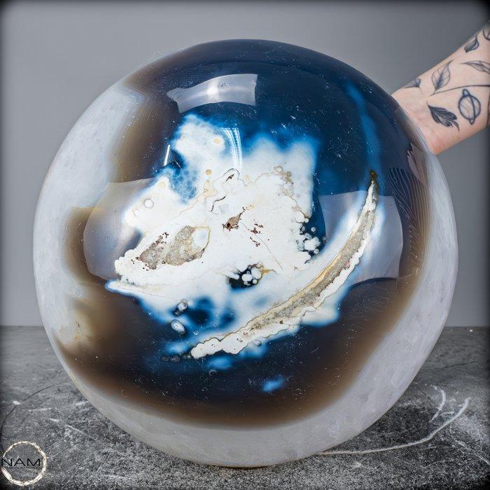 Natuurlijke Orca Achat bal 14,2 kg Meesterwerk van de, Verzamelen, Mineralen en Fossielen