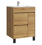 Badkamermeubel Set Salzburg 60 cm Eiken Staand Badmeubel, Verzenden, Nieuw