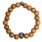 Fako Bijoux® - Armband - Sandelhout - Leeuwenkop - 10 mm -, Verzenden