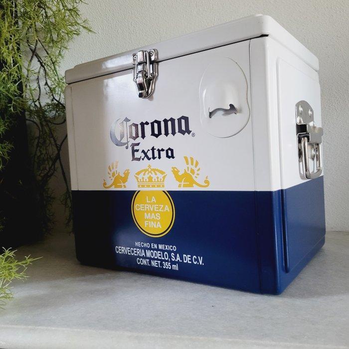 Nieuwe Corona Beer S.A. - Reclamebord - Koelbox - Metaal &, Antiek en Kunst, Antiek | Wandborden en Tegels