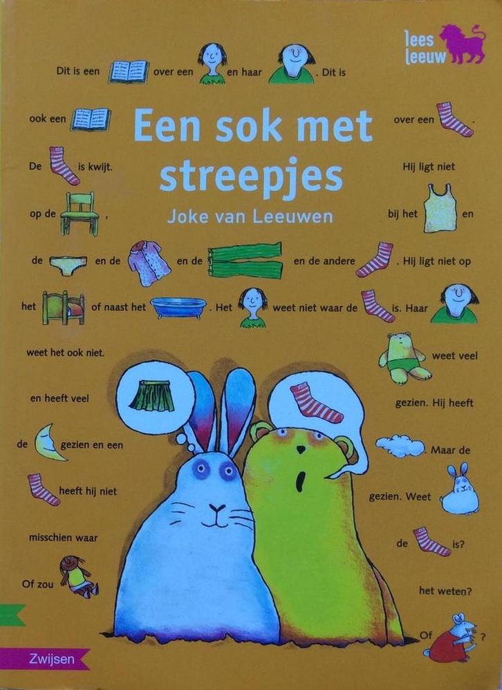 Een sok met streepjes 9789048706860 Joke van Leeuwen, Boeken, Kinderboeken | Kleuters, Gelezen, Verzenden