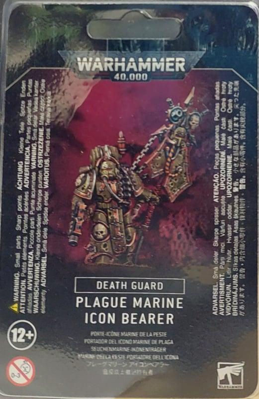 Death Guard Plague Marine Icon Bearer (Warhammer 40.000, Hobby en Vrije tijd, Wargaming, Ophalen of Verzenden