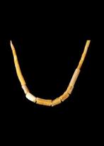 Oud-Romeins Beige glas Buikvormige kralenketting (Zonder