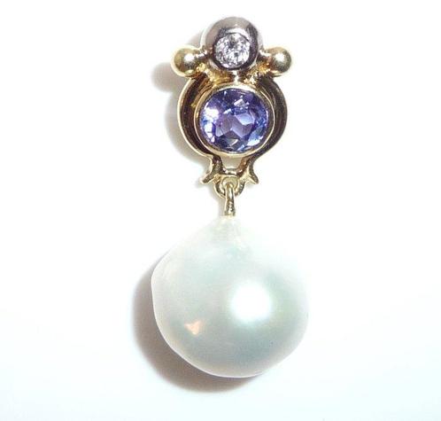 Pendentif - 18 carats Or blanc, Or jaune - 0.48ct. tw., Handtassen en Accessoires, Antieke sieraden