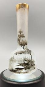 Daum - Vase -  Rare Soliflore Art Nouveau à décor émaillé en, Antiek en Kunst
