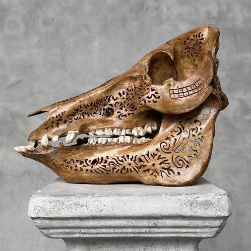 PAS DE PRIX MINIMAL - Merveilleux cochon sauvage en patine, Antiek en Kunst, Kunst | Designobjecten
