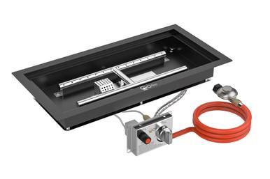 GoFire inbouwbrander rechthoek 56 x 28 | Flexibel, Tuin en Terras, Vuurtafels, Nieuw, Verzenden