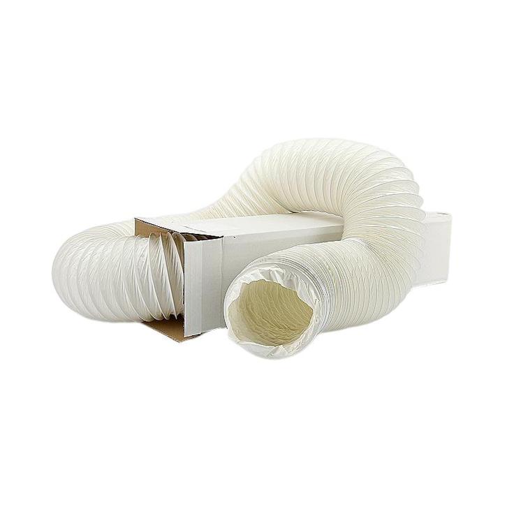 Flexibele slang WIT PVC - Ø125 - lengte 10 meter, Doe-het-zelf en Bouw, Ventilatie en Afzuiging, Nieuw, Verzenden